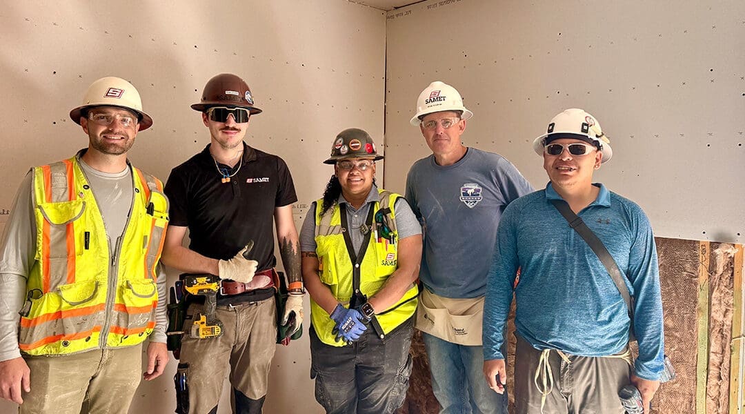 Samet Charlotte Volunteers with Habitat for Humanity